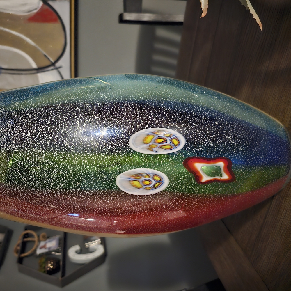 Multicolor Abstract Glass Art Piece